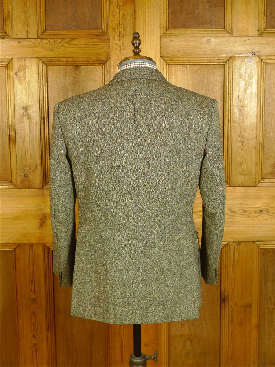 25/0739 vintage british donegal weave patch pocket tweed jacket for goodwood revival 40 short