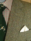 25/0739 vintage british donegal weave patch pocket tweed jacket for goodwood revival 40 short