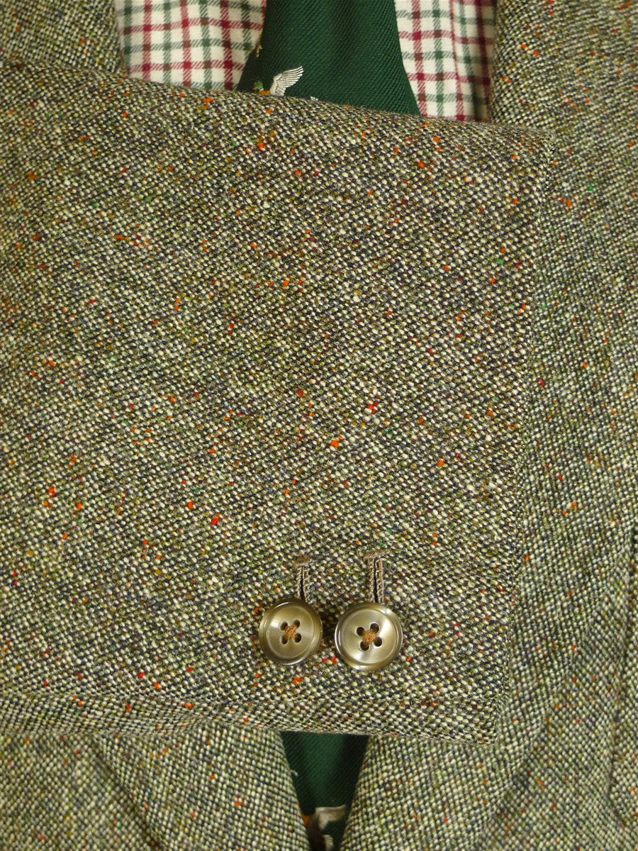 25/0739 vintage british donegal weave patch pocket tweed jacket for goodwood revival 40 short