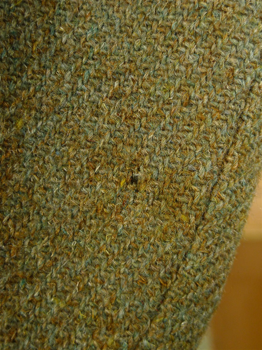 25/0741 wonderful vintage green harris tweed jacket for goodwood revival 39-40 short to regular