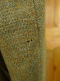 25/0741 wonderful vintage green harris tweed jacket for goodwood revival 39-40 short to regular