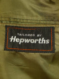 25/0741 wonderful vintage green harris tweed jacket for goodwood revival 39-40 short to regular