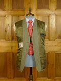 25/0741 wonderful vintage green harris tweed jacket for goodwood revival 39-40 short to regular