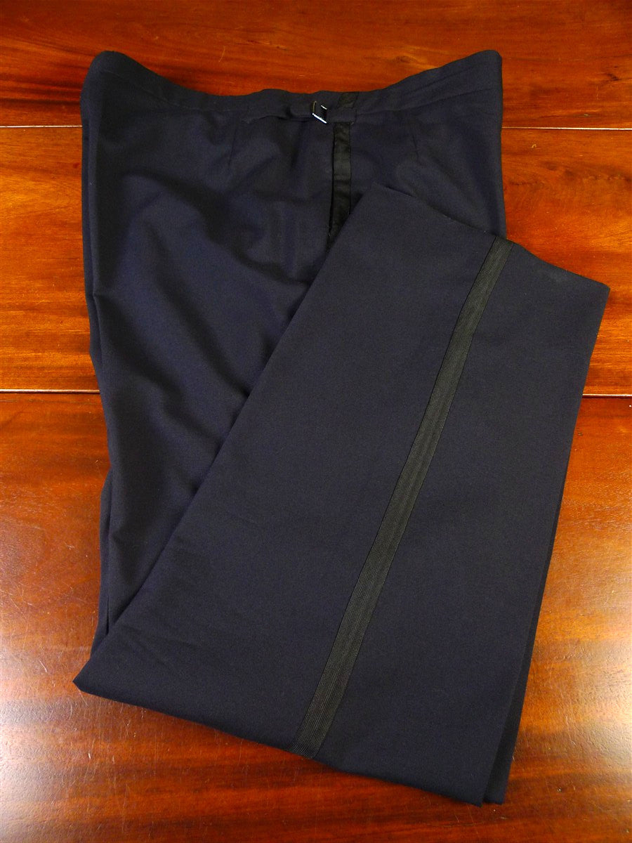 25/0936 vintage anderson & sheppard savile row bespoke midnight blue mohair evening trouser for restoration 42 long
