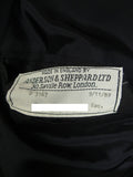 25/0754 immaculate 1989 anderson & sheppard savile row bespoke navy blue pin-stripe d/b worsted suit 47 extra long