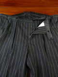 25/0755 immaculate 2011 anderson & sheppard savile row bespoke grey tram-stripe worsted flannel suit 48 short to regular