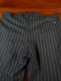 25/0755 immaculate 2011 anderson & sheppard savile row bespoke grey tram-stripe worsted flannel suit 48 short to regular