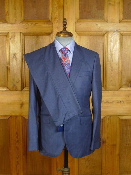 25/0756v new w/tags hackett london blue birds-eye weave wool suit (rrp £650) - various sizes