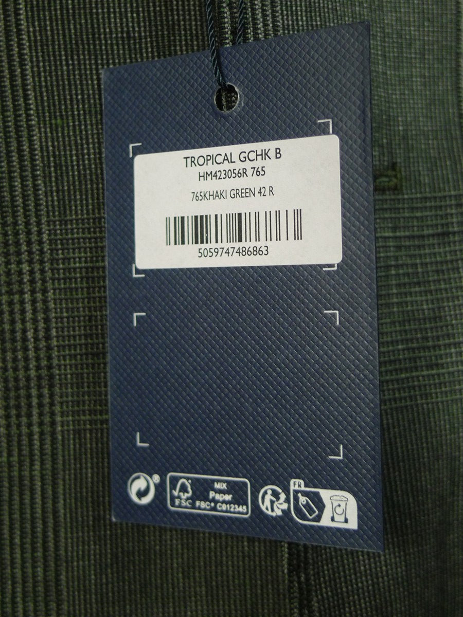 25/0757V new w/tags hackett london grey glen check tropical wool suit ...