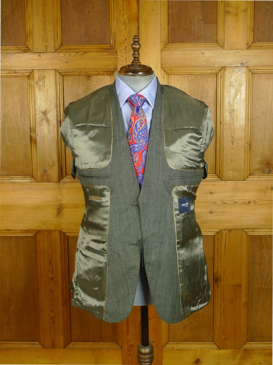 25/0757V new w/tags hackett london grey glen check tropical wool suit ...