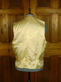 25/0760 vintage 1991 anderson & sheppard savile row bespoke cream linen d/b morning waistcoat 46-47 extra long