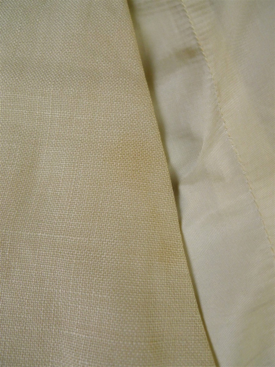 25/0760 vintage 1991 anderson & sheppard savile row bespoke cream linen d/b morning waistcoat 46-47 extra long