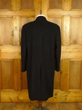 25/0788 immaculate gieves & hawkes savile row 100% cashmere black fly-front overcoat 48 regular