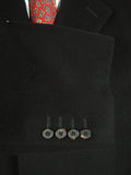 25/0788 immaculate gieves & hawkes savile row 100% cashmere black fly-front overcoat 48 regular