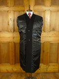 25/0788 immaculate gieves & hawkes savile row 100% cashmere black fly-front overcoat 48 regular