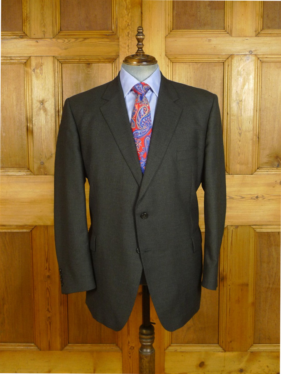 25/0772 gieves & hawkes 2012 savile row canvassed grey worsted suit 49 short to regular
