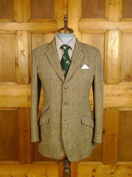25/0770 phillips & piper brown herringbone tweed jacket for goodwood revival 40 long