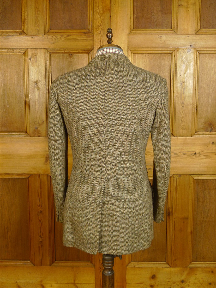 25/0770 phillips & piper brown herringbone tweed jacket for goodwood revival 40 long