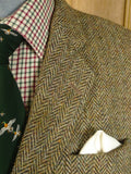 25/0770 phillips & piper brown herringbone tweed jacket for goodwood revival 40 long