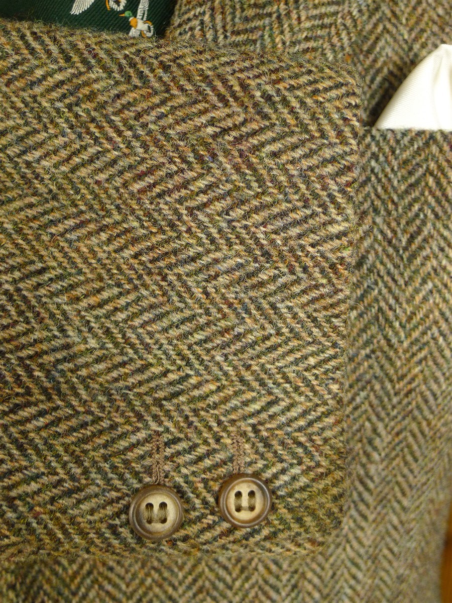 25/0770 phillips & piper brown herringbone tweed jacket for goodwood revival 40 long
