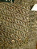 25/0770 phillips & piper brown herringbone tweed jacket for goodwood revival 40 long