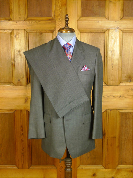 25/0773 immaculate crombie grey birds-eye weave wool & cashmere suit 40 regular