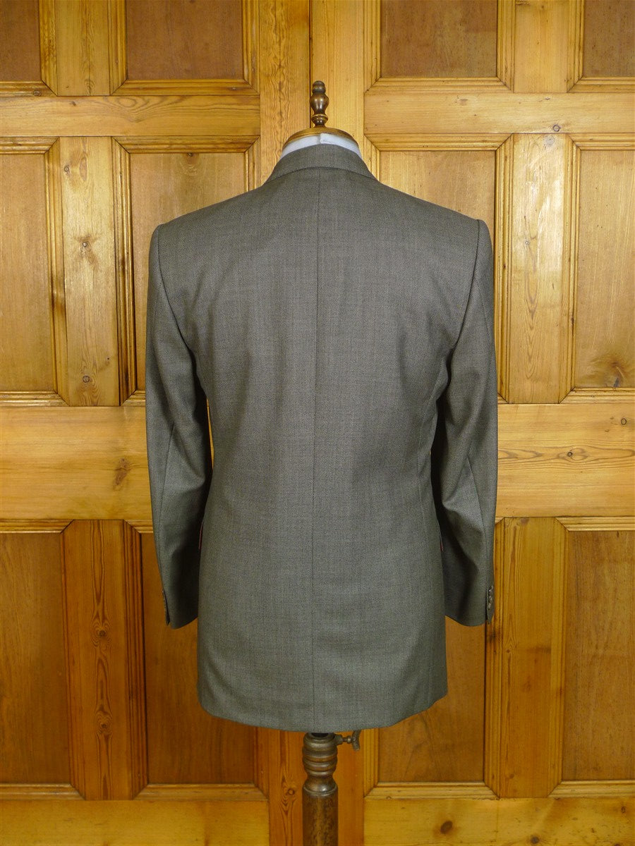 25/0773 immaculate crombie grey birds-eye weave wool & cashmere suit 40 regular