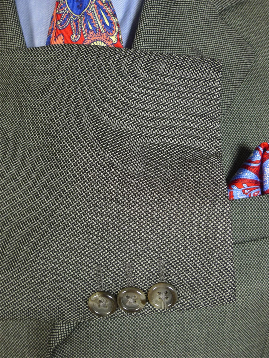 25/0773 immaculate crombie grey birds-eye weave wool & cashmere suit 40 regular