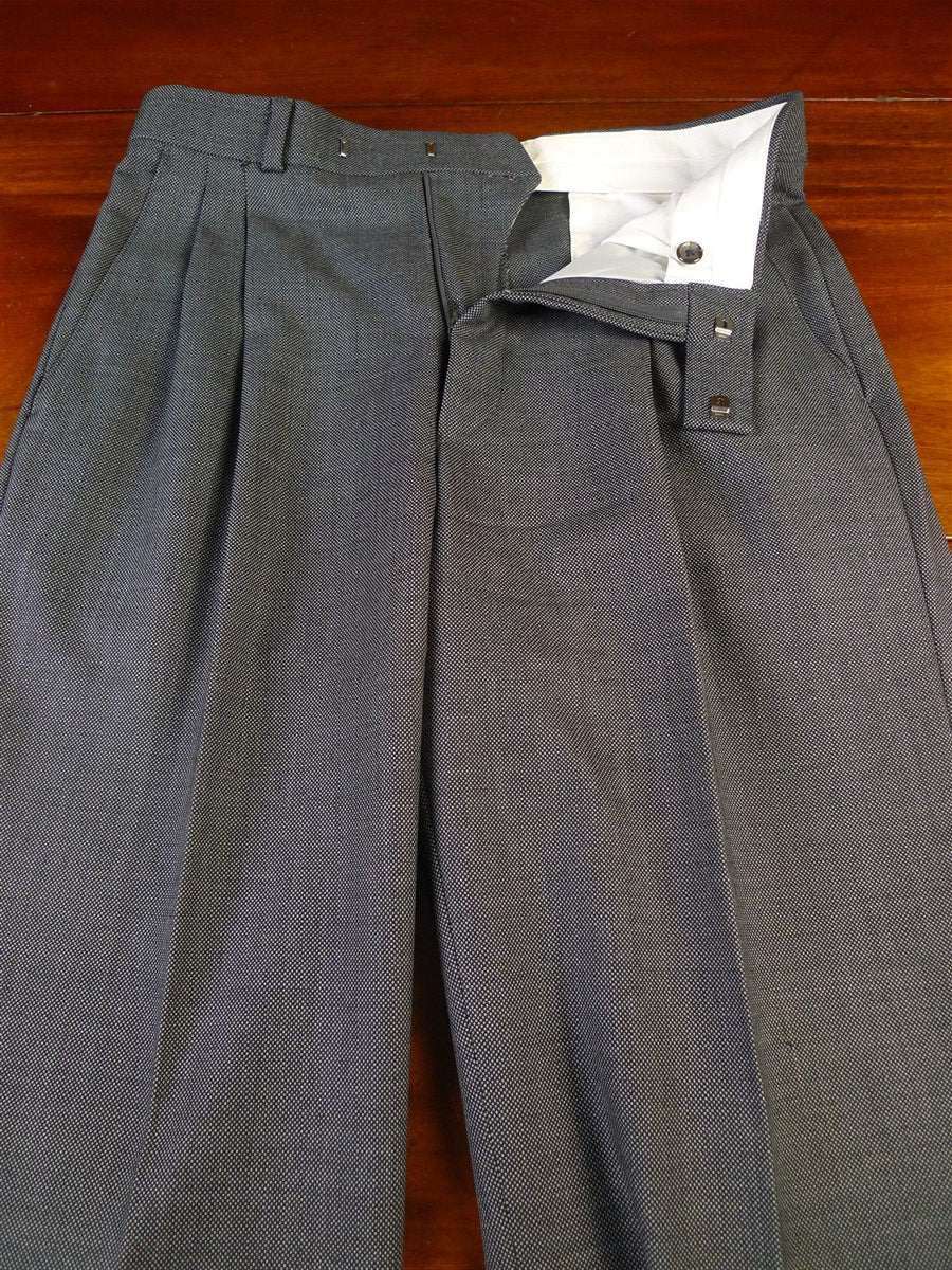 25/0773 immaculate crombie grey birds-eye weave wool & cashmere suit 40 regular