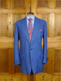 25/0774 anderson & sheppard 2006 savile row bespoke blue linen suit 48 extra long