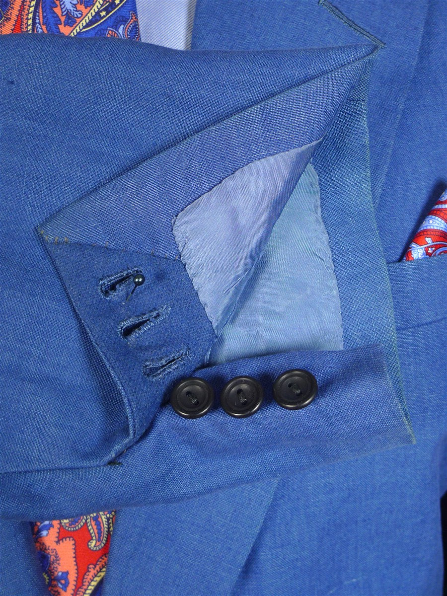 25/0774 anderson & sheppard 2006 savile row bespoke blue linen suit 48 extra long