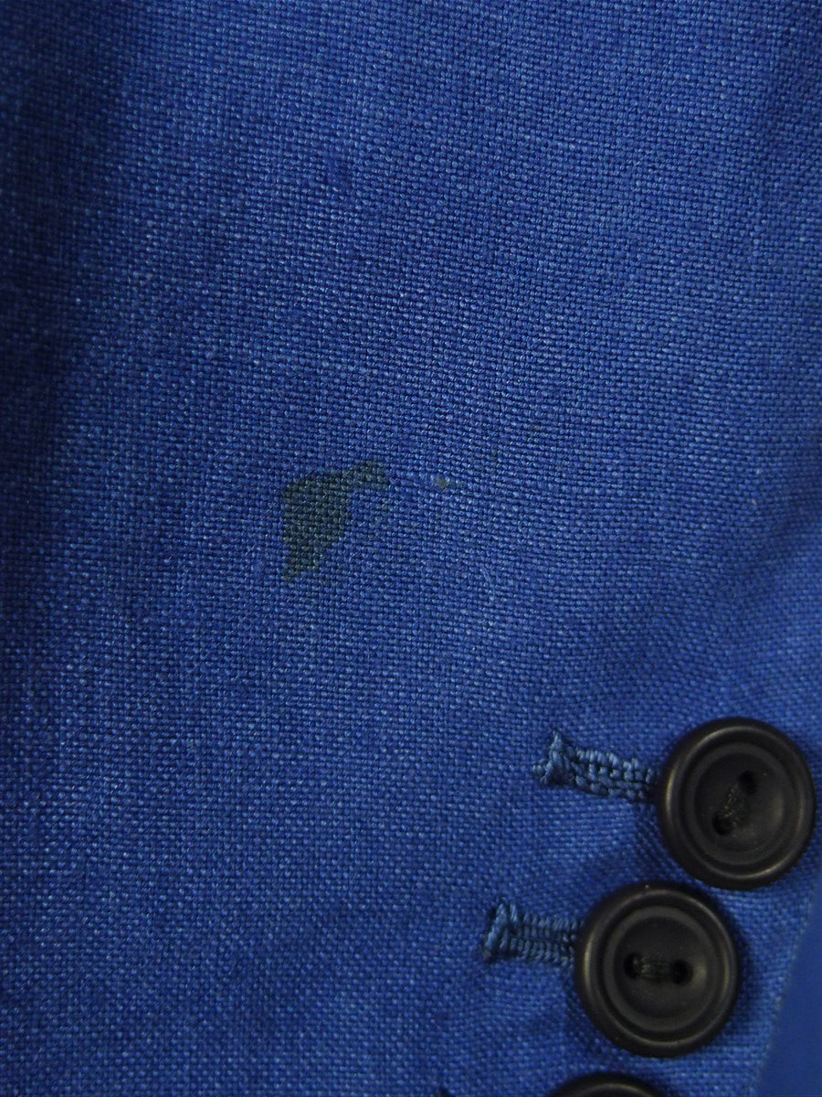 25/0774 anderson & sheppard 2006 savile row bespoke blue linen suit 48 extra long