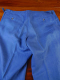 25/0774 anderson & sheppard 2006 savile row bespoke blue linen suit 48 extra long