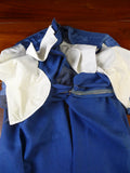 25/0774 anderson & sheppard 2006 savile row bespoke blue linen suit 48 extra long