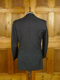 25/0775 immaculate huntsman 2001 savile row bespoke grey nailhead / blue overcheck worsted suit 42 regular