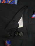 25/0775 immaculate huntsman 2001 savile row bespoke grey nailhead / blue overcheck worsted suit 42 regular