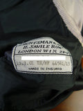 25/0775 immaculate huntsman 2001 savile row bespoke grey nailhead / blue overcheck worsted suit 42 regular