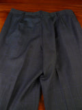 25/0775 immaculate huntsman 2001 savile row bespoke grey nailhead / blue overcheck worsted suit 42 regular
