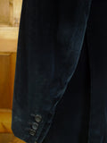 25/0768 vintage major fulham road bespoke blue black silk-velvet evening smoking jacket 37 short