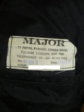 25/0768 vintage major fulham road bespoke blue black silk-velvet evening smoking jacket 37 short
