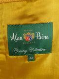 25/0769 immaculate british green wp check tweed pea coat 42