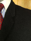 25/0787 immaculate vintage heavyweight grey crombie wool & cashmere overcoat w/ tartan backing 42-44