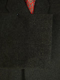 25/0787 immaculate vintage heavyweight grey crombie wool & cashmere overcoat w/ tartan backing 42-44