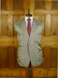 25/0776 immaculate huntsman 1998 savile row bespoke grey / blue prince of wales check worsted suit 42 regular