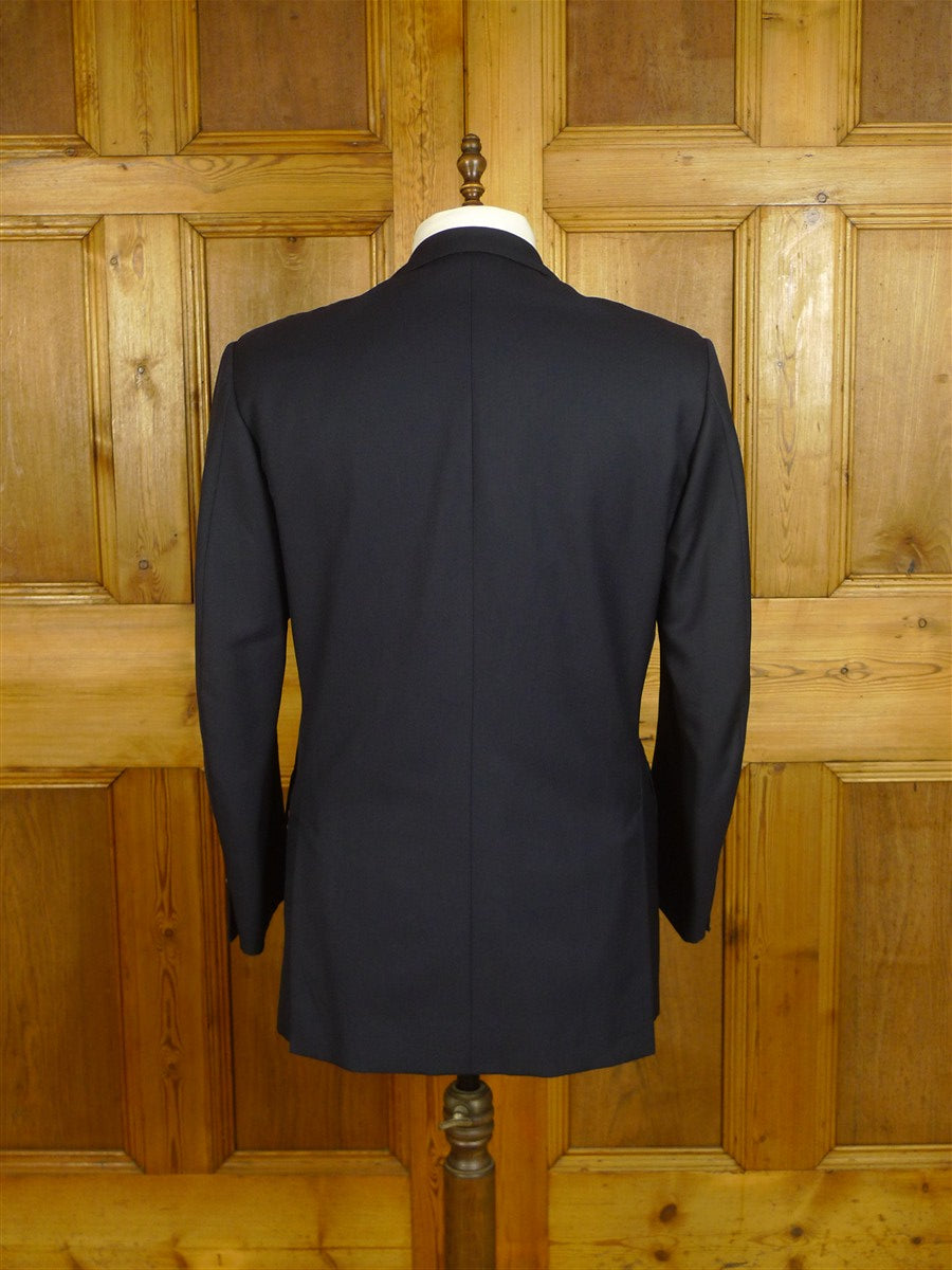 25/0777 huntsman 1996 savile row bespoke navy blue worsted suit 44 regular