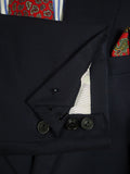 25/0777 huntsman 1996 savile row bespoke navy blue worsted suit 44 regular