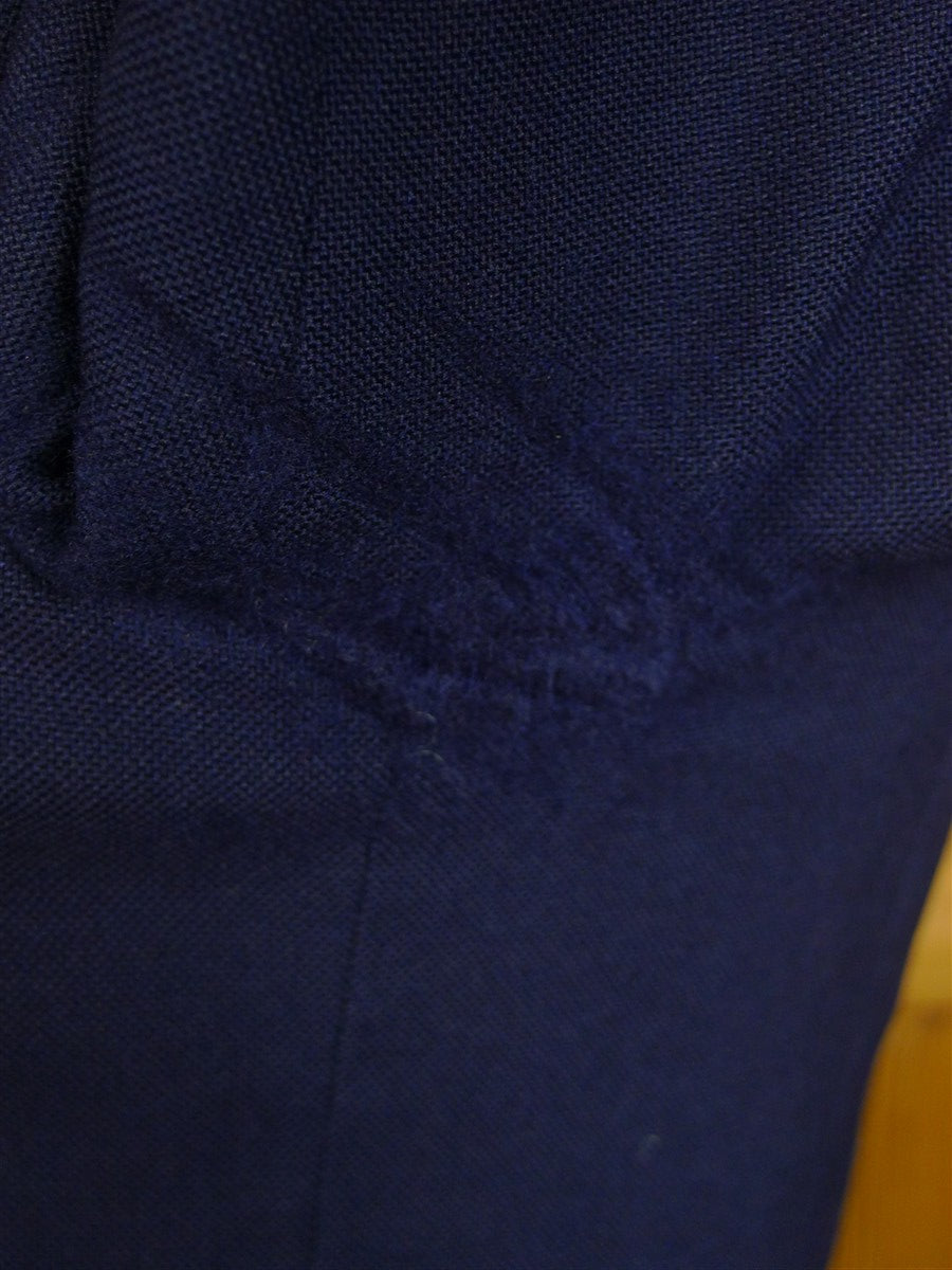 25/0784 vintage 1981 fulham road bespoke heavyweight navy blue worsted & mohair 3-piece suit 38 regular