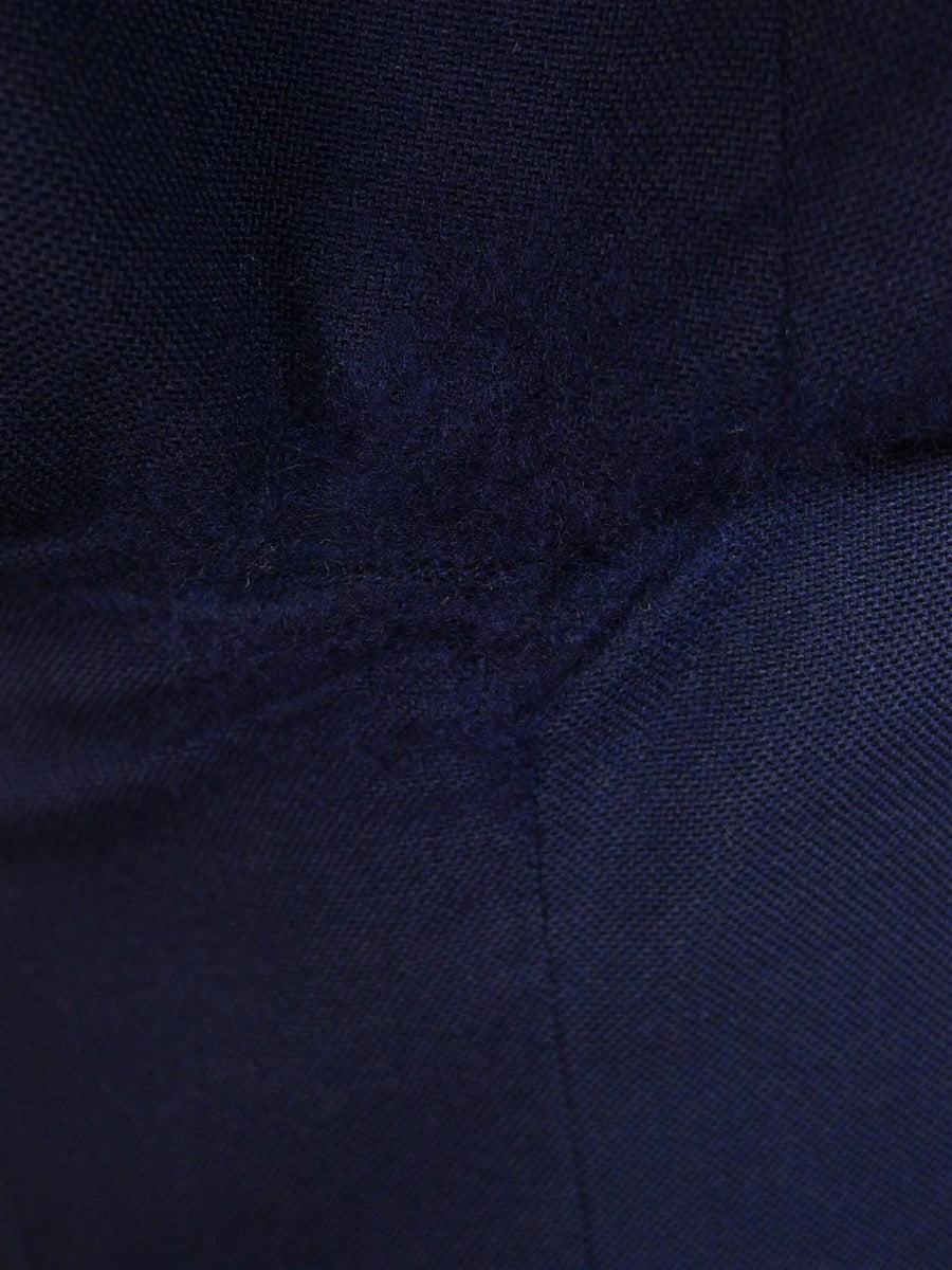 25/0784 vintage 1981 fulham road bespoke heavyweight navy blue worsted & mohair 3-piece suit 38 regular