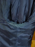 25/0784 vintage 1981 fulham road bespoke heavyweight navy blue worsted & mohair 3-piece suit 38 regular