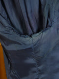 25/0784 vintage 1981 fulham road bespoke heavyweight navy blue worsted & mohair 3-piece suit 38 regular